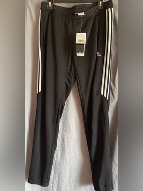adidas Tiro17 Training Pants Black with White Stripes